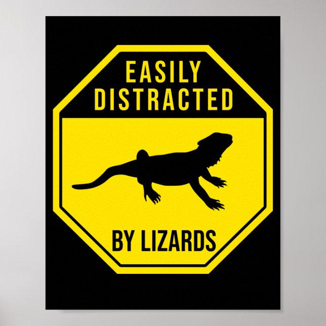 Bearded Dragon är lätt uppdelad av Lizards Poster (Framsidan)