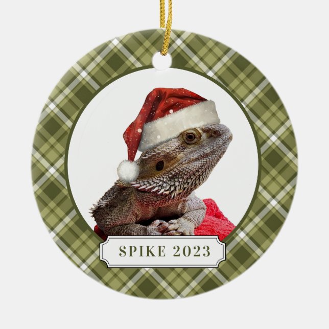 Bearded Dragon Ceramic Circle Ornament (Framsidan)