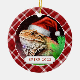 Bearded Dragon Ceramic Circle Ornament