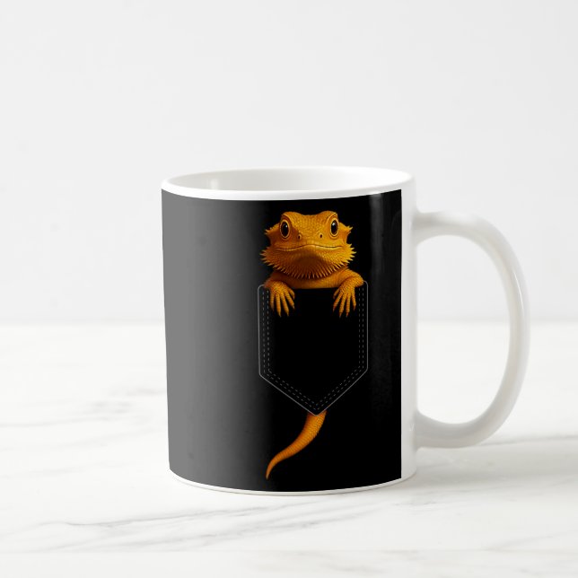 Bearded Dragon Cket Cute Exotic Lizard Reptile Pet Kaffemugg (Höger)