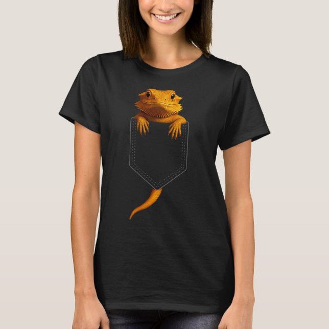 Bearded Dragon Cket Cute Exotic Lizard Reptile Pet T Shirt (Framsida)