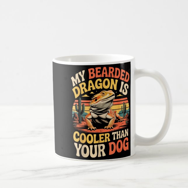 Bearded Dragon Cooler Reptile Animal Beardie Beard Kaffemugg (Höger)