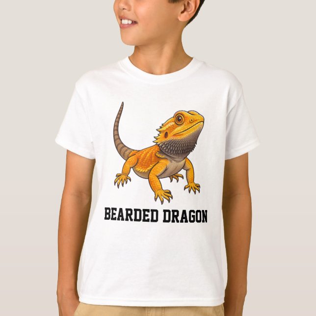 Bearded Dragon Customizable Personalizable  T Shirt (Framsida)