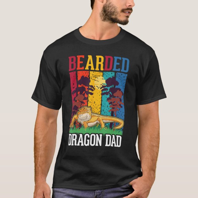 Bearded Dragon Dad T Shirt (Framsida)