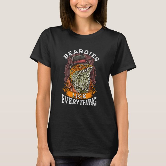 Bearded Dragon Design For Herpetologist  Beardies  T Shirt (Framsida)