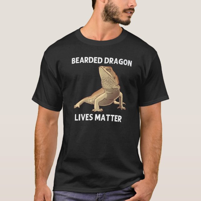 Bearded Dragon For Men Women Lizard  Herpetology T Shirt (Framsida)