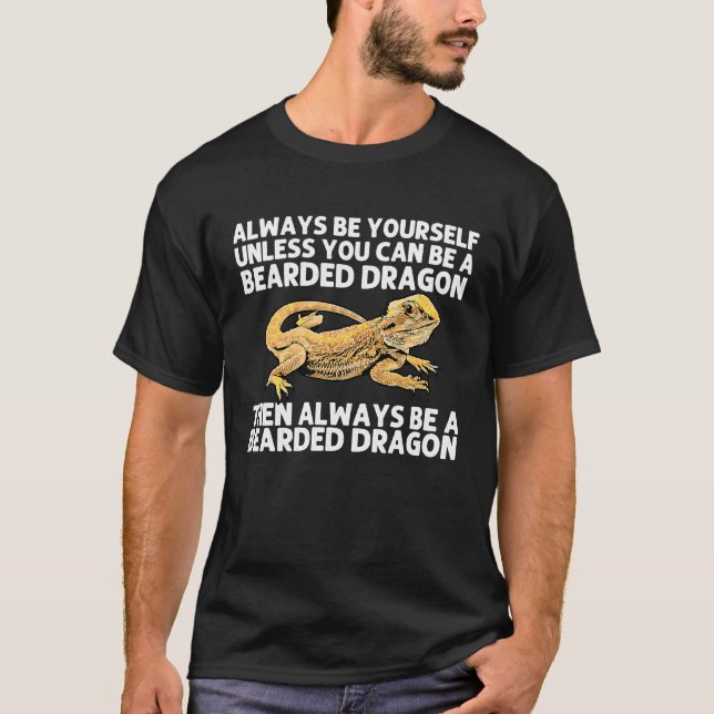 Bearded Dragon  For Men Women Pogona Lizard Animal T Shirt (Framsida)
