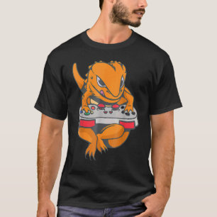 Bearded Dragon Gamer Boys Kids Video Game Players T Shirt