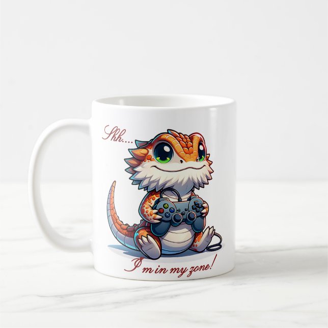 Bearded Dragon Gamer Kaffemugg (Vänster)