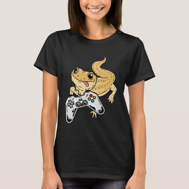 Bearded Dragon Gamer Video Games Lizard Reptile Ga T Shirt (Framsida)