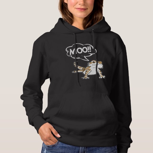 Bearded Dragon Goes Moo Think Its A Cow Farm T Shirt (Framsida)