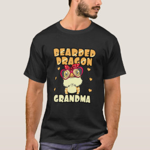 Bearded Dragon Grandma Pogona Reptile Grandma Moth T Shirt
