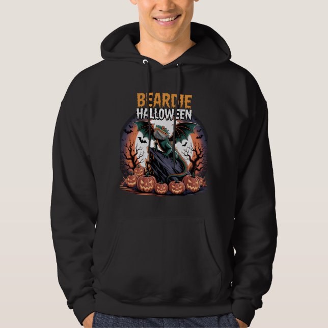 Bearded Dragon Halloween Art Hoodie (Framsida)