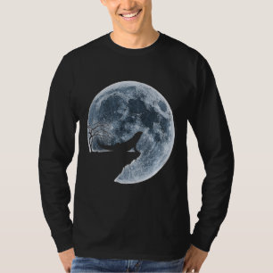 Bearded Dragon Halloween Costume Måne Silhouette T Shirt