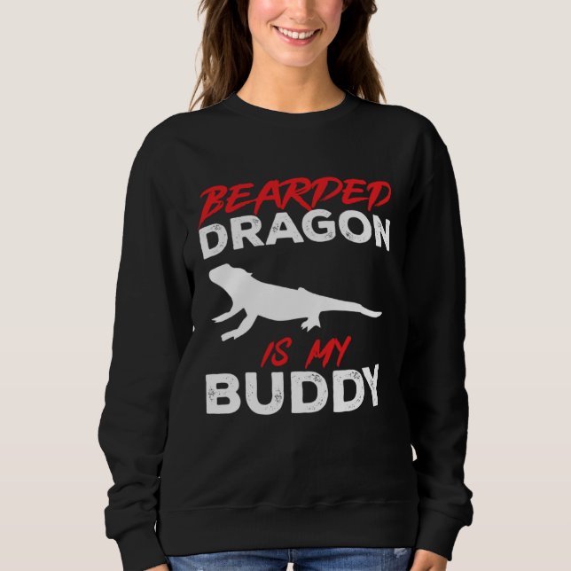 Bearded Dragon Is My Buddy Beardie Lizard Reptile  T Shirt (Framsida)