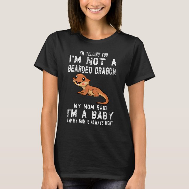 Bearded Dragon Jag är inte en böjd Dragon T Shirt (Framsida)