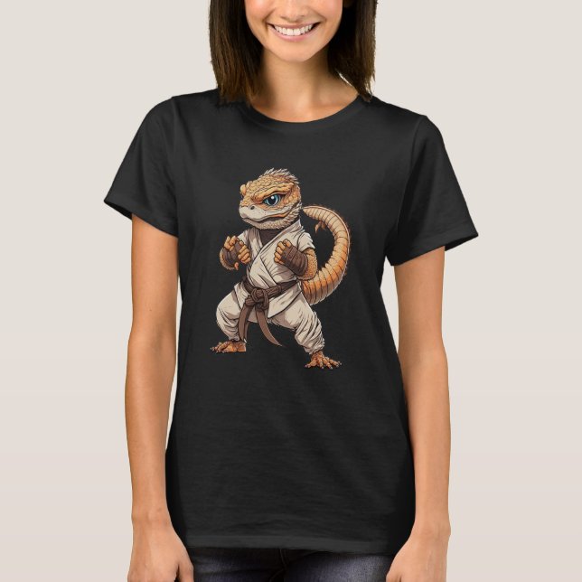 Bearded Dragon Judo Kickboxing Wrestling Karate Ma T Shirt (Framsida)