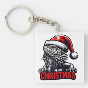 Bearded Dragon Julafton, God jul Santa Lizard