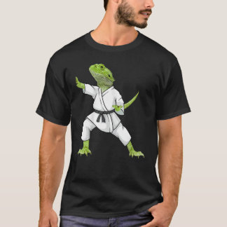 Bearded Dragon Karate Lizard Reptile Animal Austra T Shirt