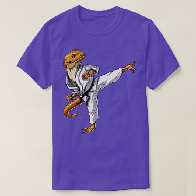Bearded Dragon Karate T Shirt (Design framsida)