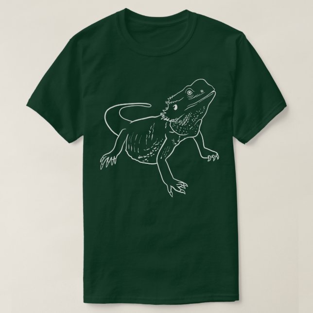 Bearded Dragon Line T Shirt (Design framsida)