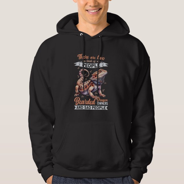Bearded Dragon Lizard Älskare Reptiles Pet Bearded Hoodie (Framsida)