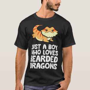 Bearded Dragon Lizard, bara en pojke som Kärlek ba T Shirt