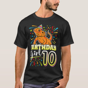 Bearded Dragon Lizard Kids 10:e födelsedagen 10 år T Shirt