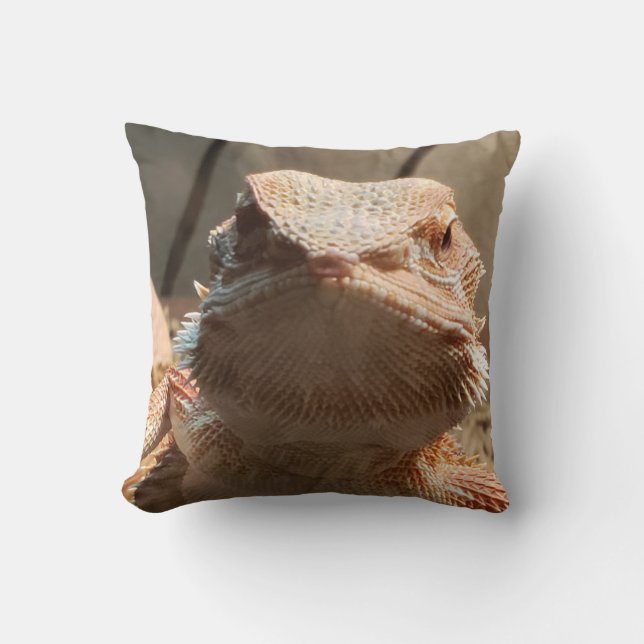 Bearded Dragon Lizard Kudde (Framsida)