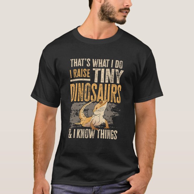 Bearded Dragon Lizard Reptile Herpetologist T Shirt (Framsida)