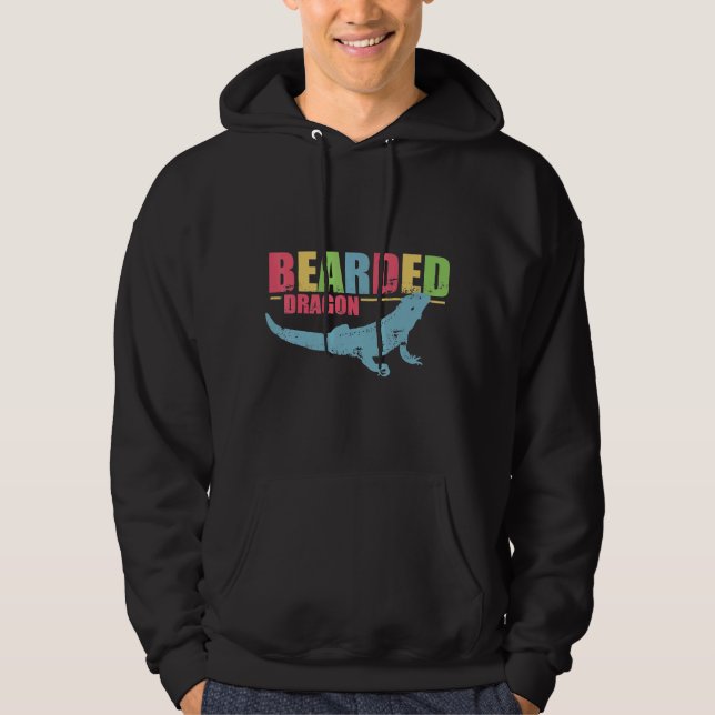 Bearded Dragon Lizard Reptile Hoodie (Framsida)