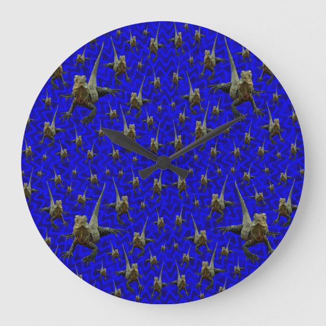 Bearded Dragon Lizard, väggklocka (Framsida)