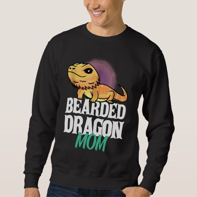 Bearded Dragon Mamma2 Lång Ärmad Tröja (Framsida)