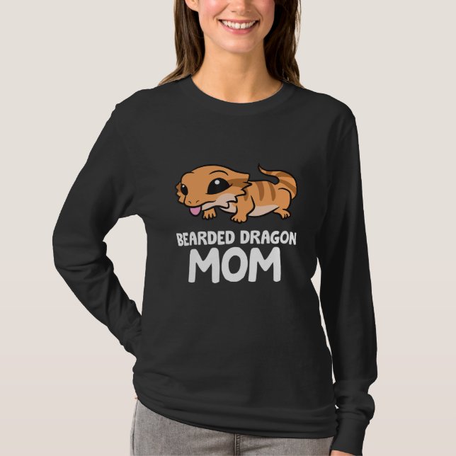 Bearded Dragon Mamma Lizard Reptile Mor Bearded D T Shirt (Framsida)