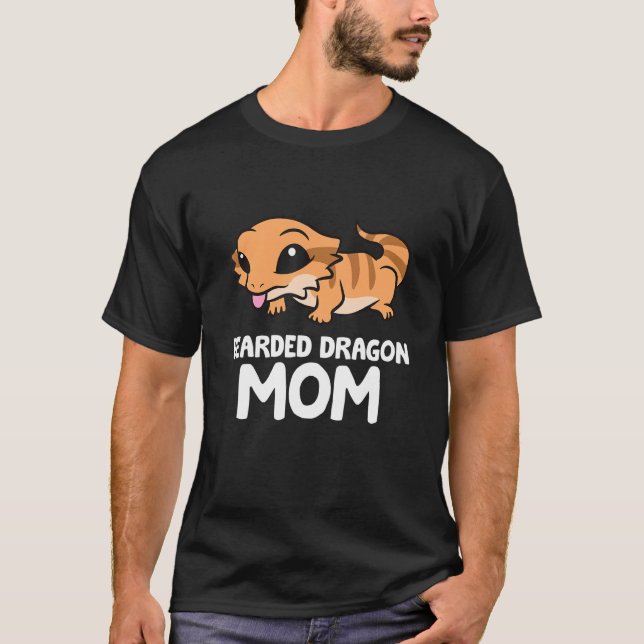Bearded Dragon Mamma Lizard Reptile Mor Bearded D T Shirt (Framsida)