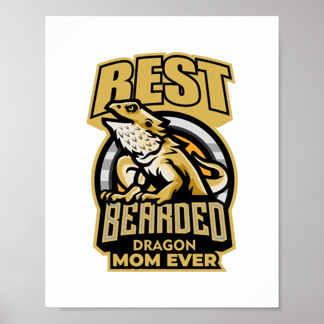 Bearded Dragon Mamma Poster (Framsidan)