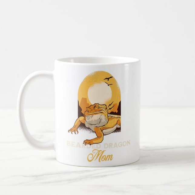 Bearded Dragon Mamma Reptile Lizard Kaffemugg (Vänster)