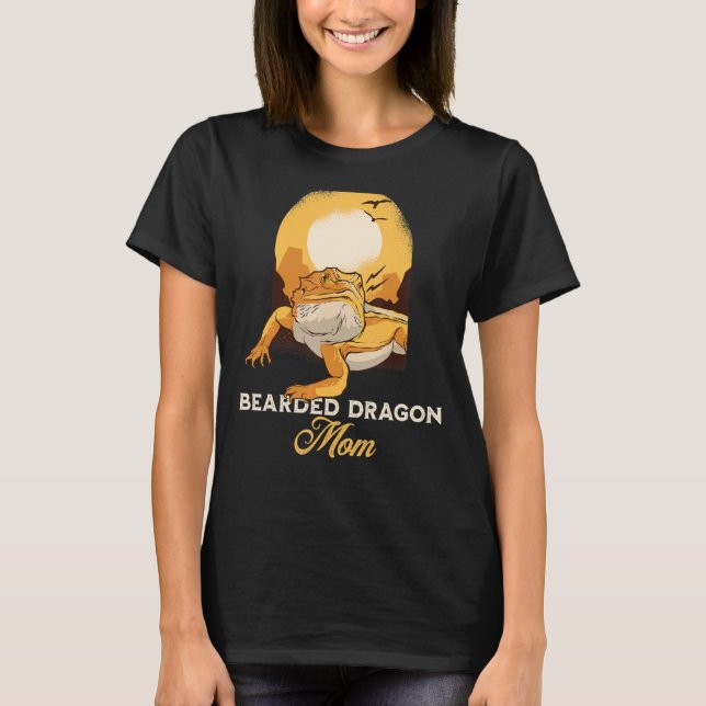 Bearded Dragon Mamma Reptile Lizard T Shirt (Framsida)