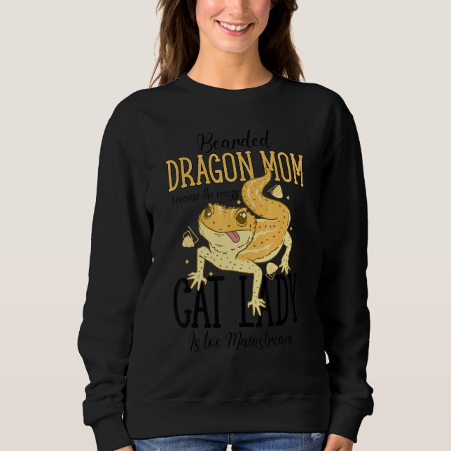 Bearded Dragon Mom Cat Lady Is too Mainstream T Shirt (Framsida)