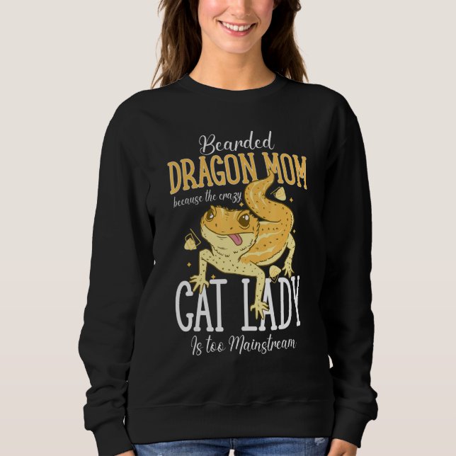 Bearded Dragon Mom Crazy Cat Lady Is too Mainstrea T Shirt (Framsida)