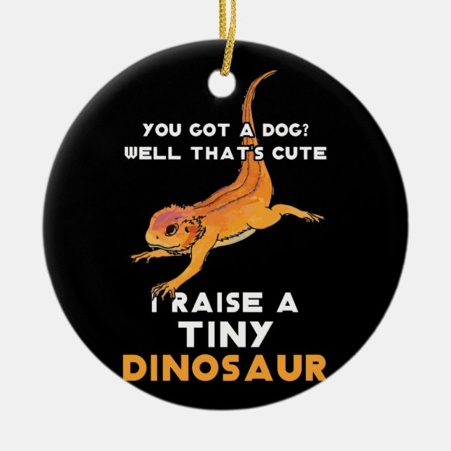 Bearded Dragon Owner Bearded Dragon Pet Bearded Julgransprydnad Keramik (Framsidan)