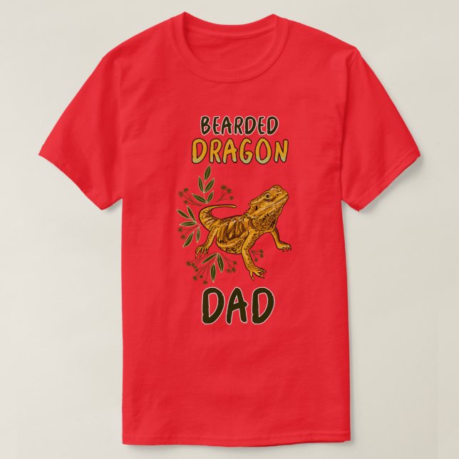 Bearded Dragon Pappa T Shirt (Design framsida)
