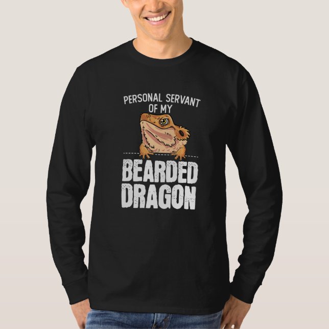 Bearded Dragon Personal som är anställd av min arm T Shirt (Framsida)