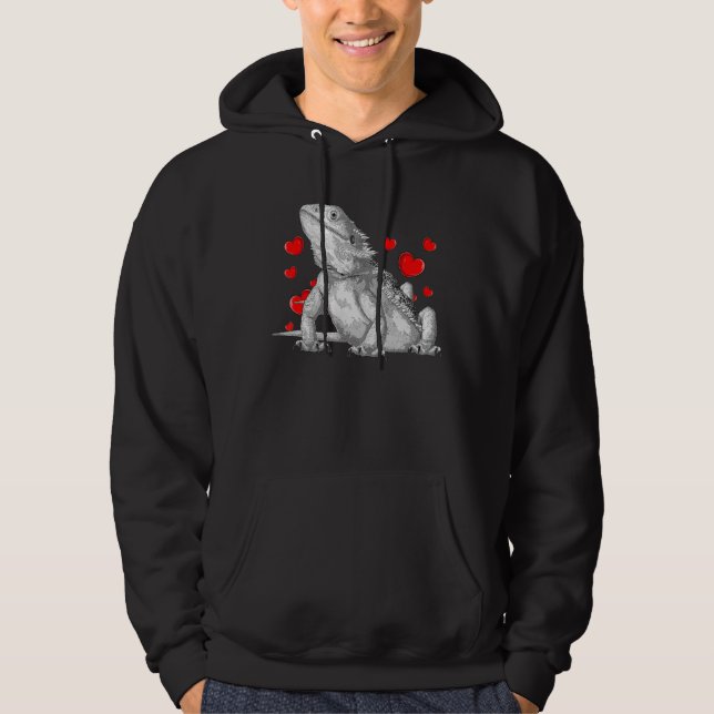 Bearded Dragon Rädding Reptile Lizard Species & Va Hoodie (Framsida)