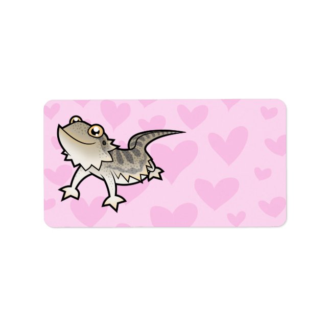 Bearded Dragon/Rankin Dragon Kärlek Adressetikett (Framsidan)