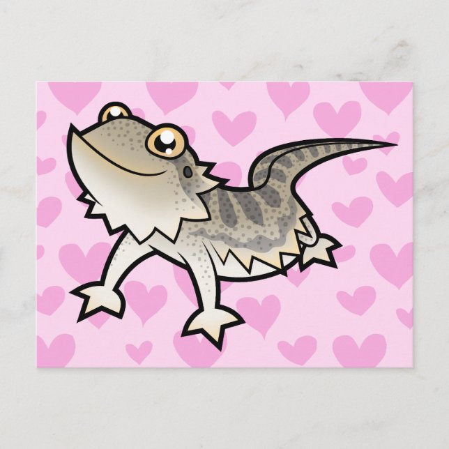 Bearded Dragon/Rankin Dragon Kärlek Vykort (Framsida)