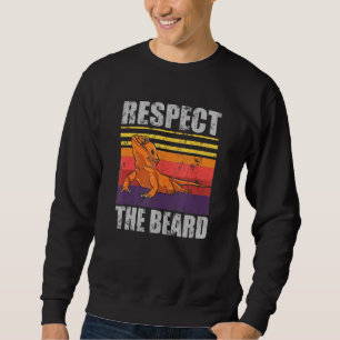 Bearded Dragon Respekt Beard Lizard Reptile Lång Ärmad Tröja