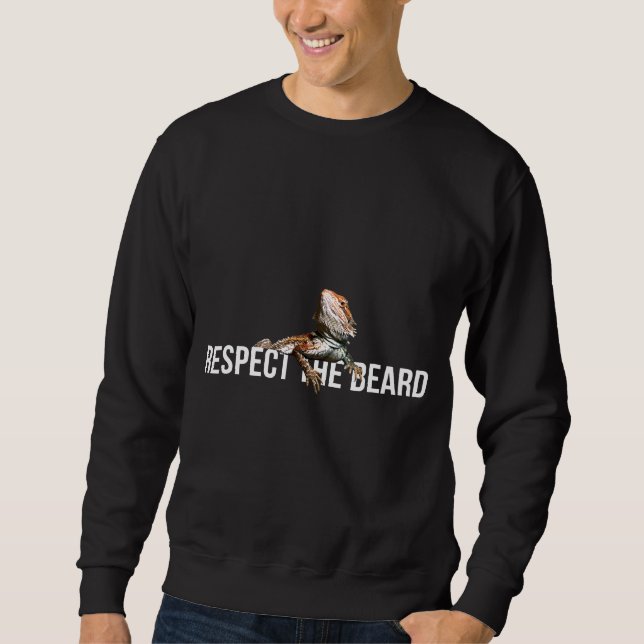 Bearded Dragon respekterar Beard Gila Monster Lovi Lång Ärmad Tröja (Framsida)
