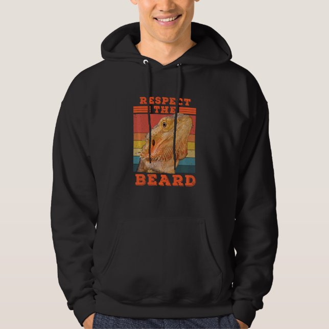 Bearded Dragon respekterar skäggsödlan och Reptil Hoodie (Framsida)