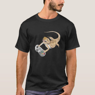 Bearded Dragon Spela upp videospel Reptiles Pagona T Shirt